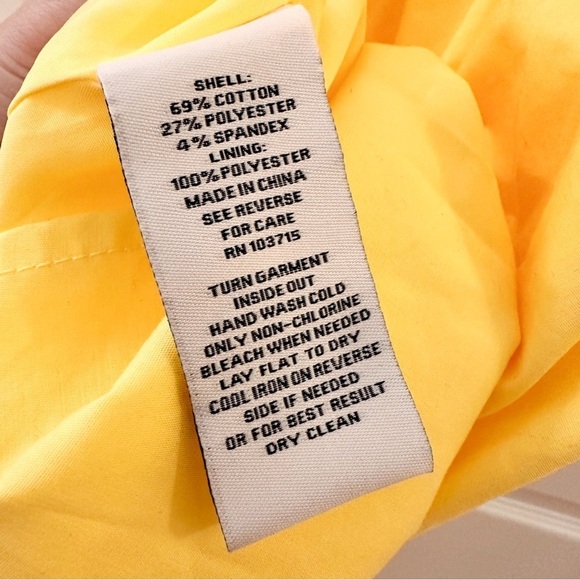 Nanette Lepore Smocked Sleeveless Midi Dress Canary Yellow sz 14 - Picture 8 of 8